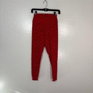 Balance Athletica Leggings Womens Small Red Leopard Print High Rise Workout